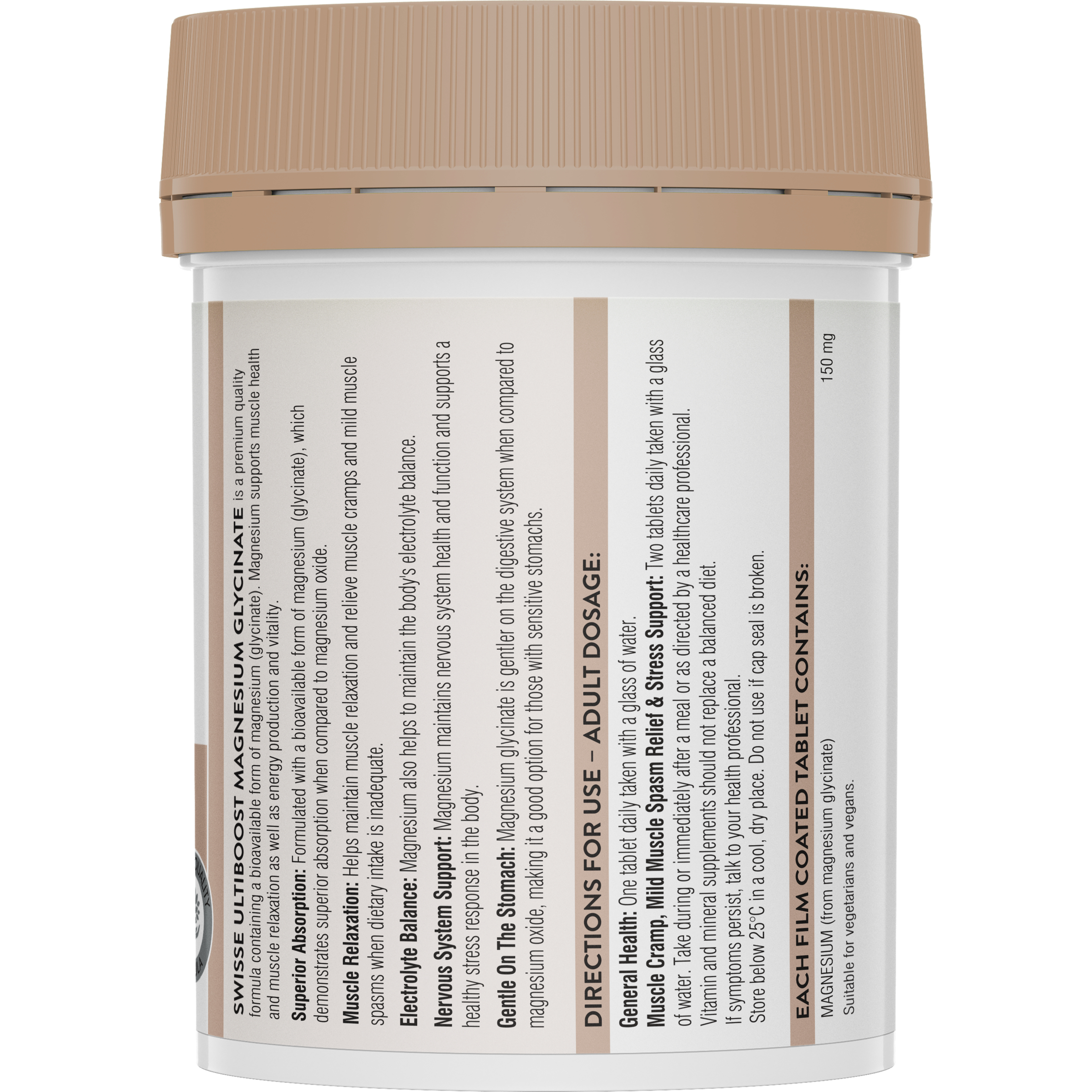 Swisse Ultiboost Magnesium Glycinate 120 tablets - Image 2