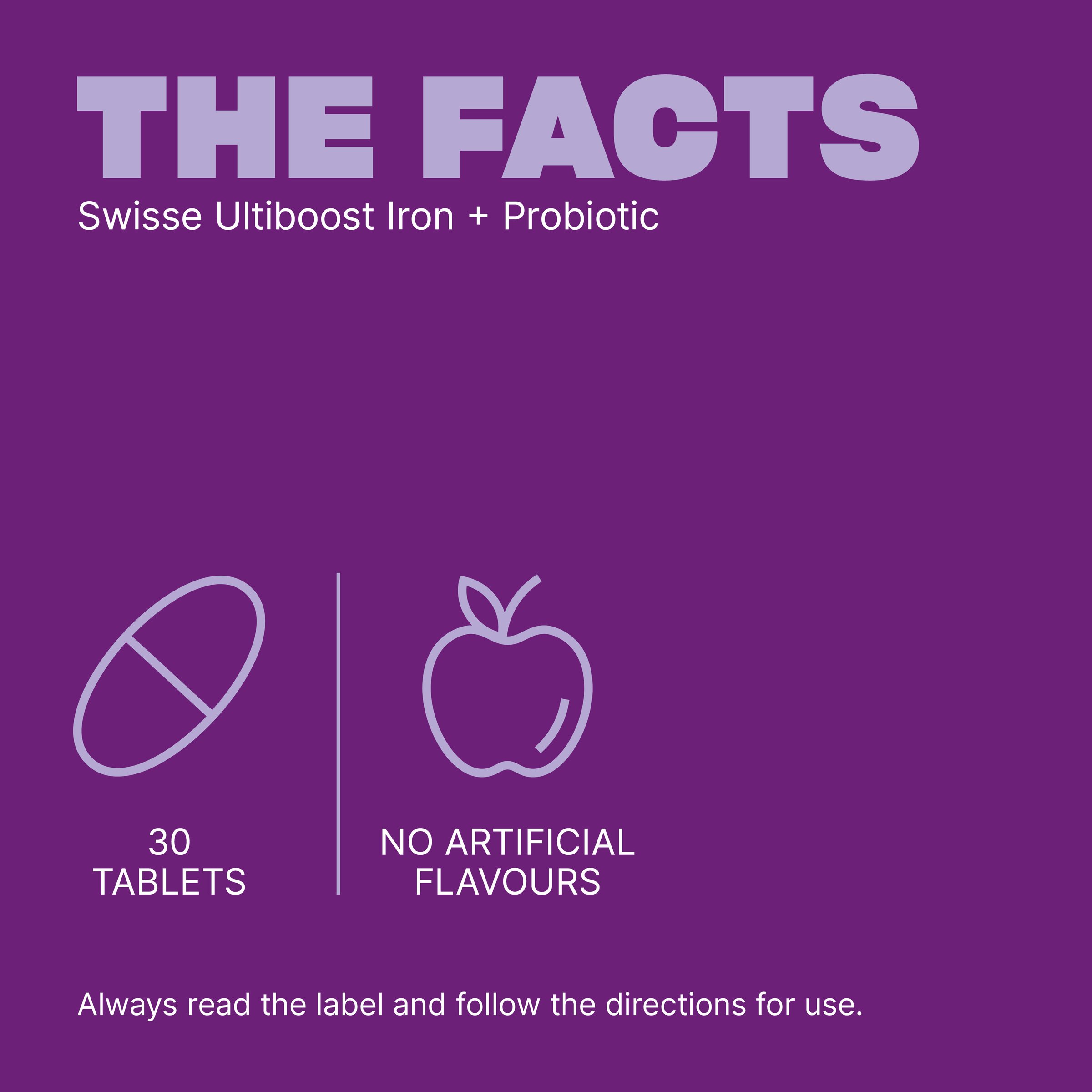 Swisse Ultiboost Iron + Probiotic 30 tablets - Image 5
