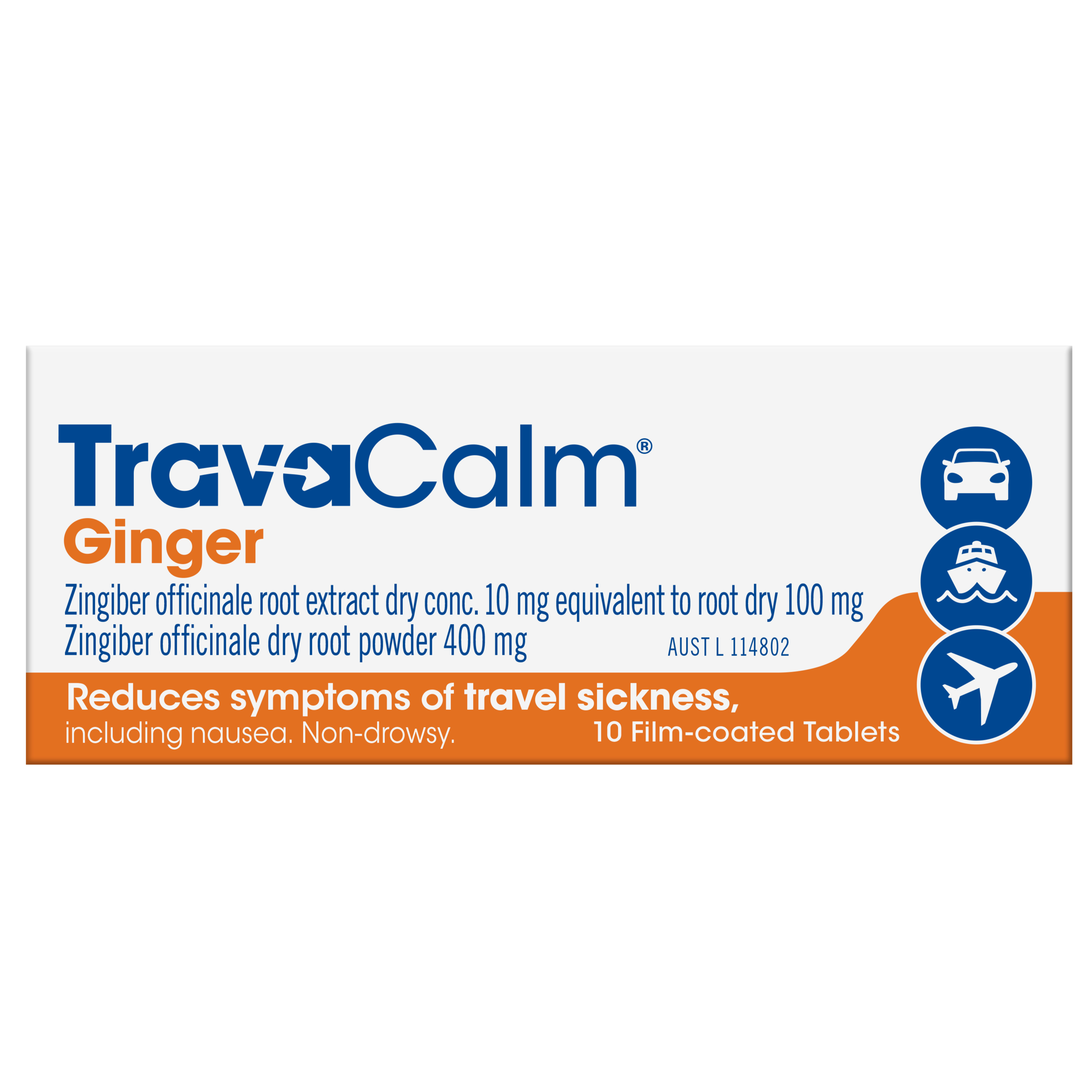 TravaCalm Ginger 10 tablets - Image 1