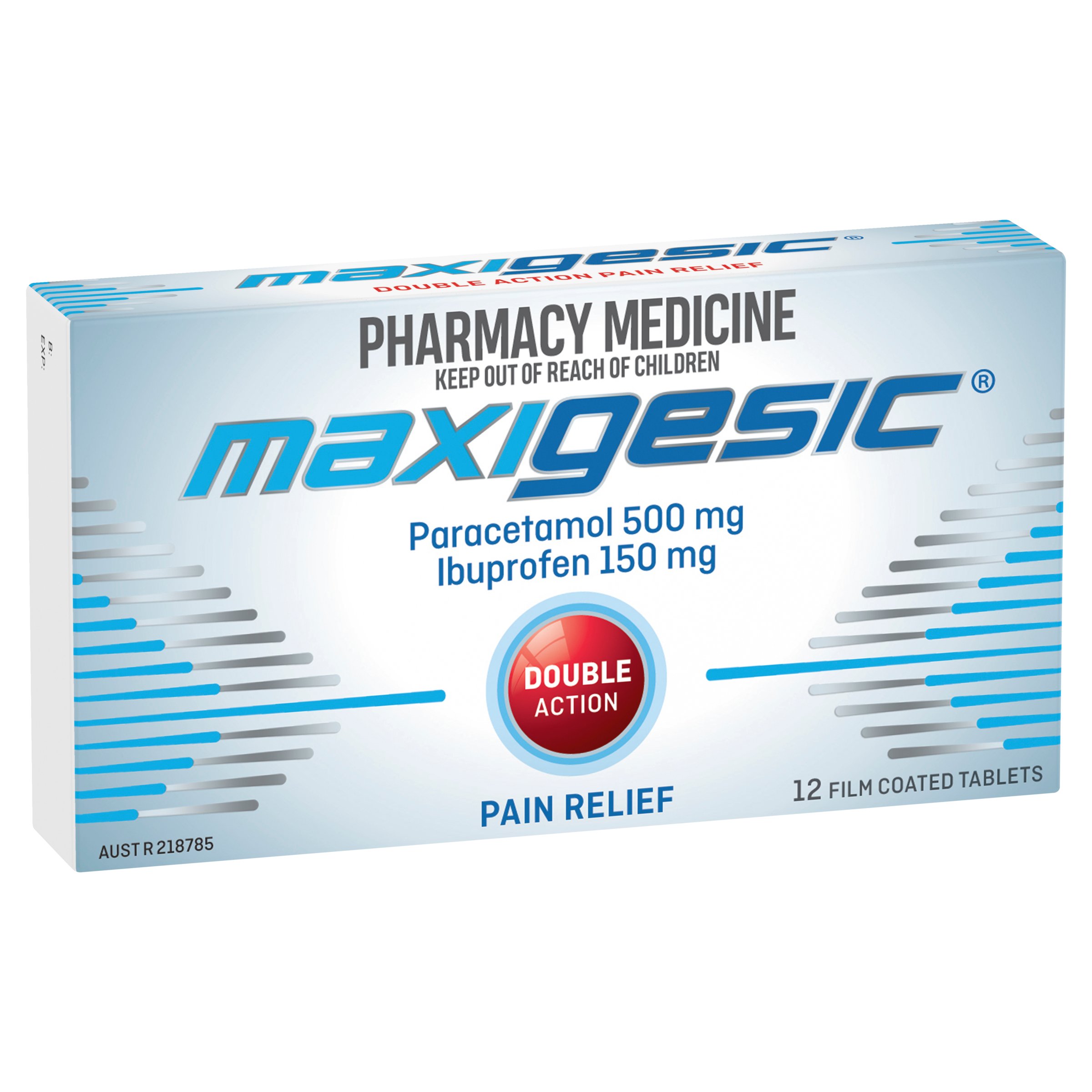 Maxigesic Paracetamol 500mg + Ibuprofen 150mg - 12 tablets - Image 1