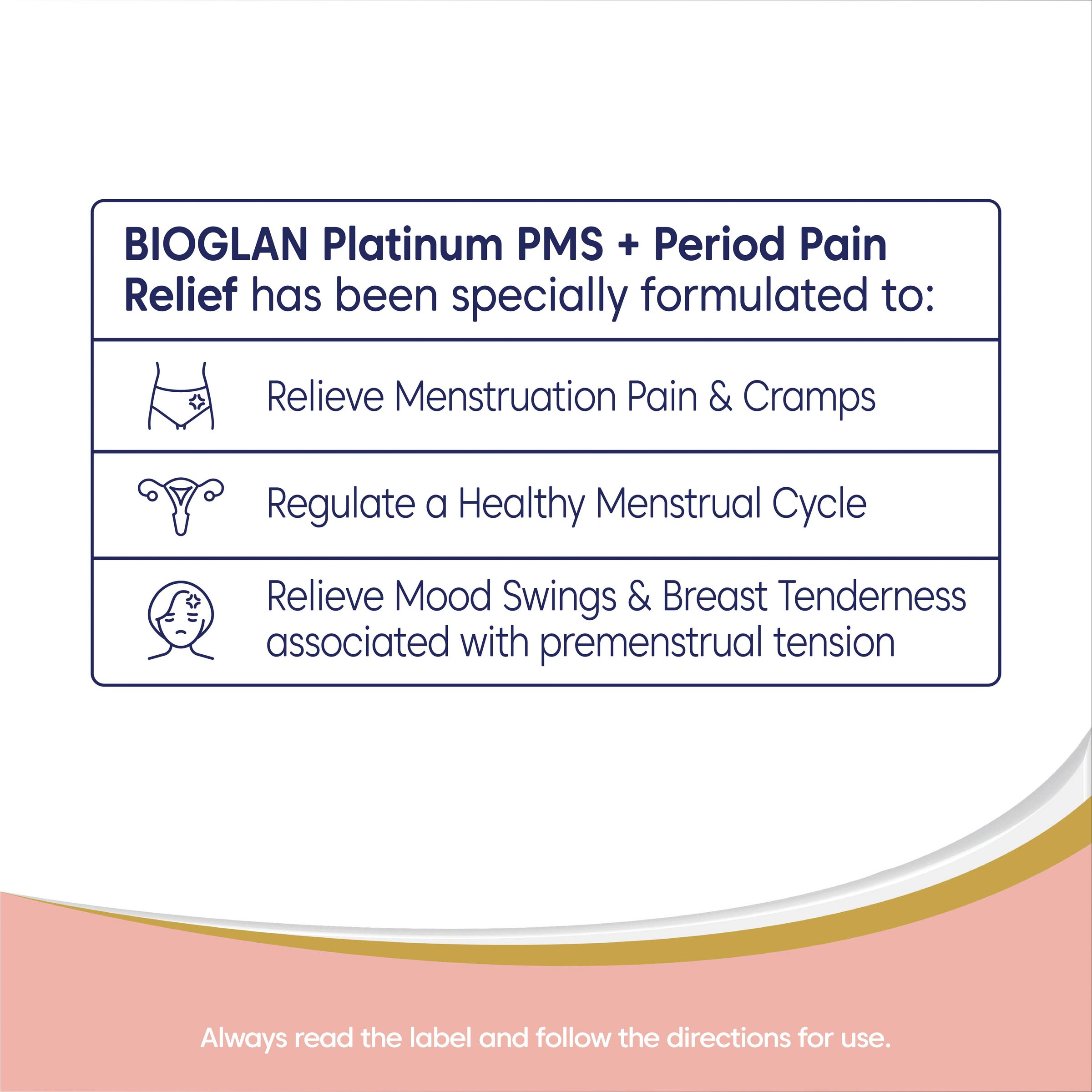 Bioglan PMS & Period Pain Relief 60 capsules - Image 3
