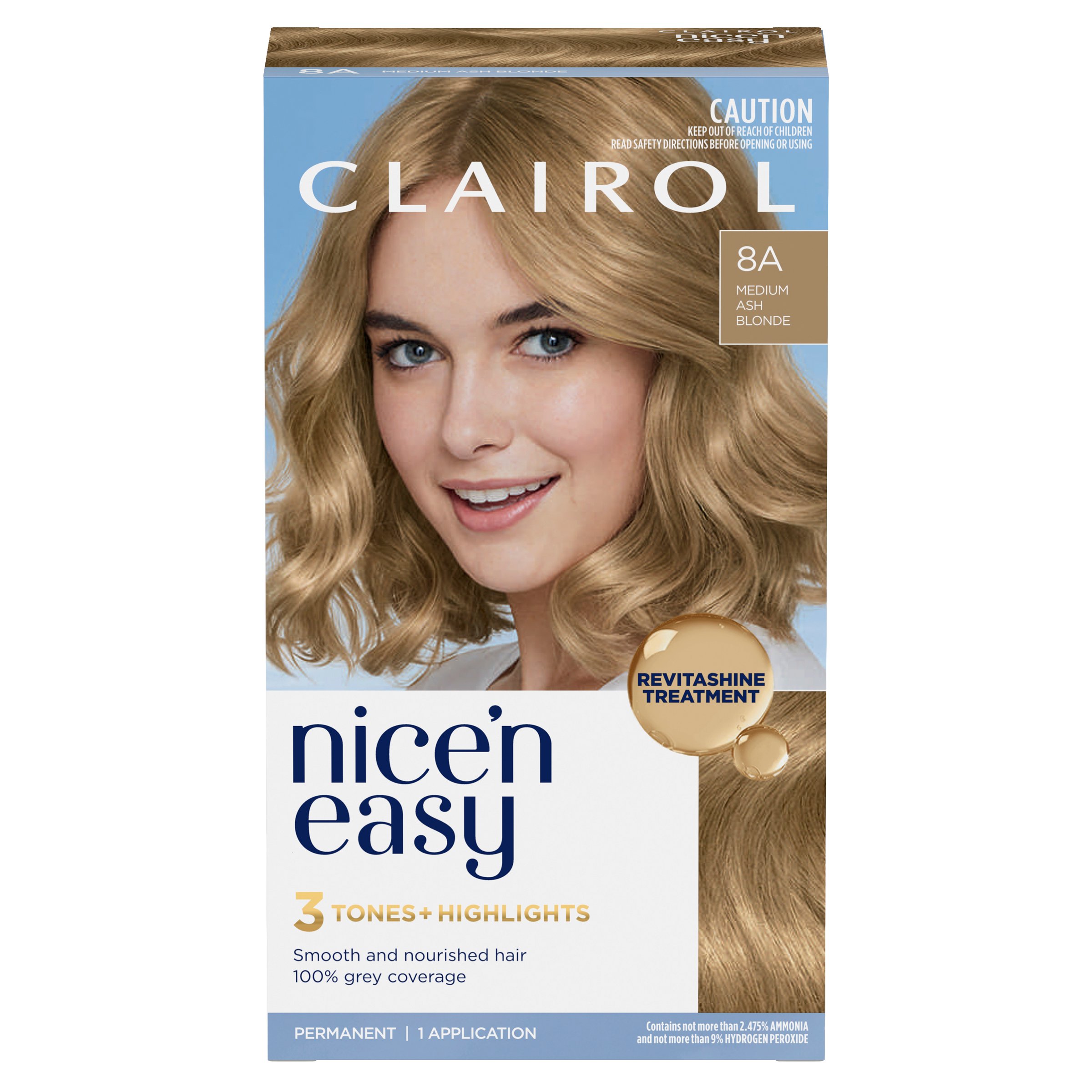Clairol Nice'n Easy 8A Natural Medium Ash Blonde 1 pack - Image 1