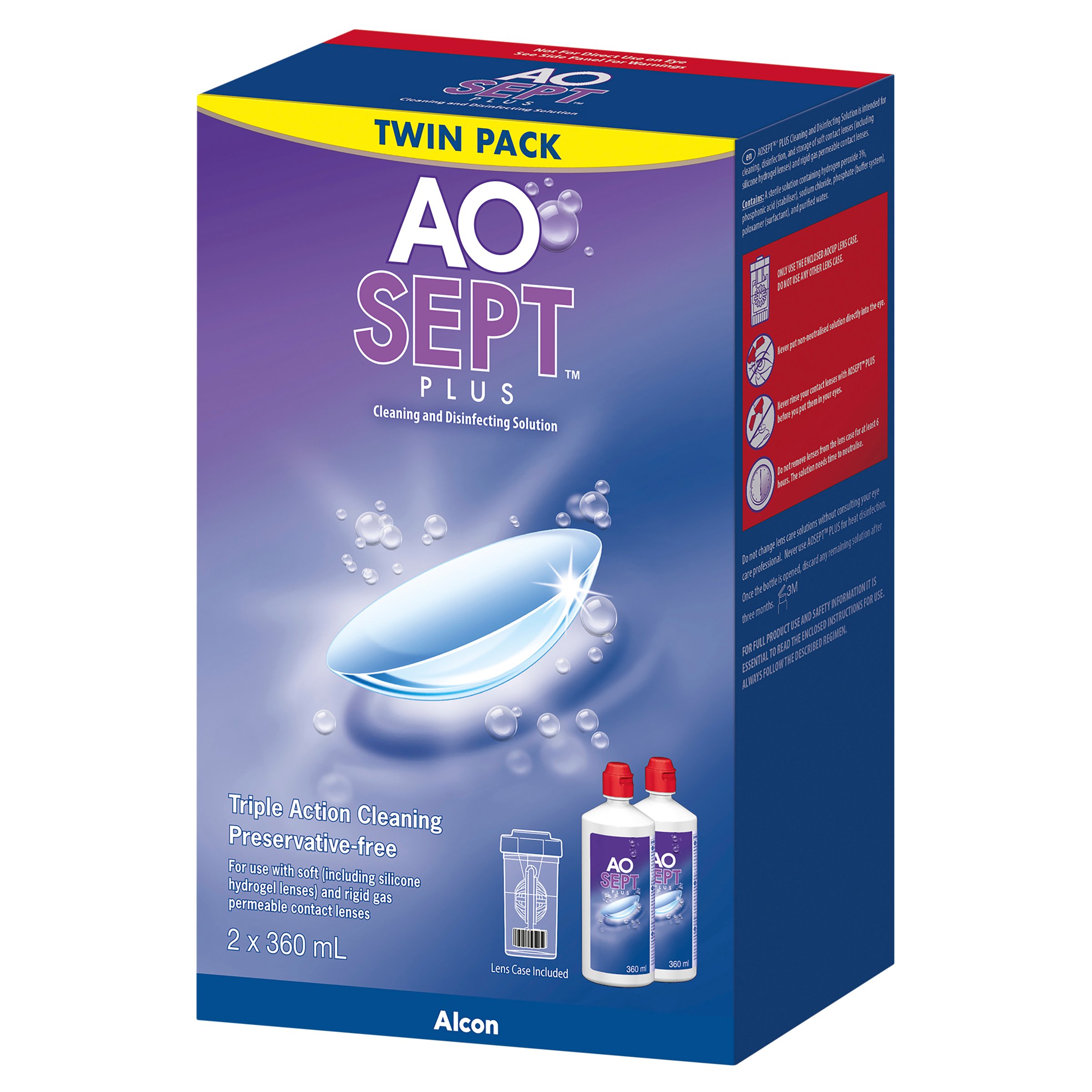 Aosept Plus Twin 360ml - 2 pack - Image 3