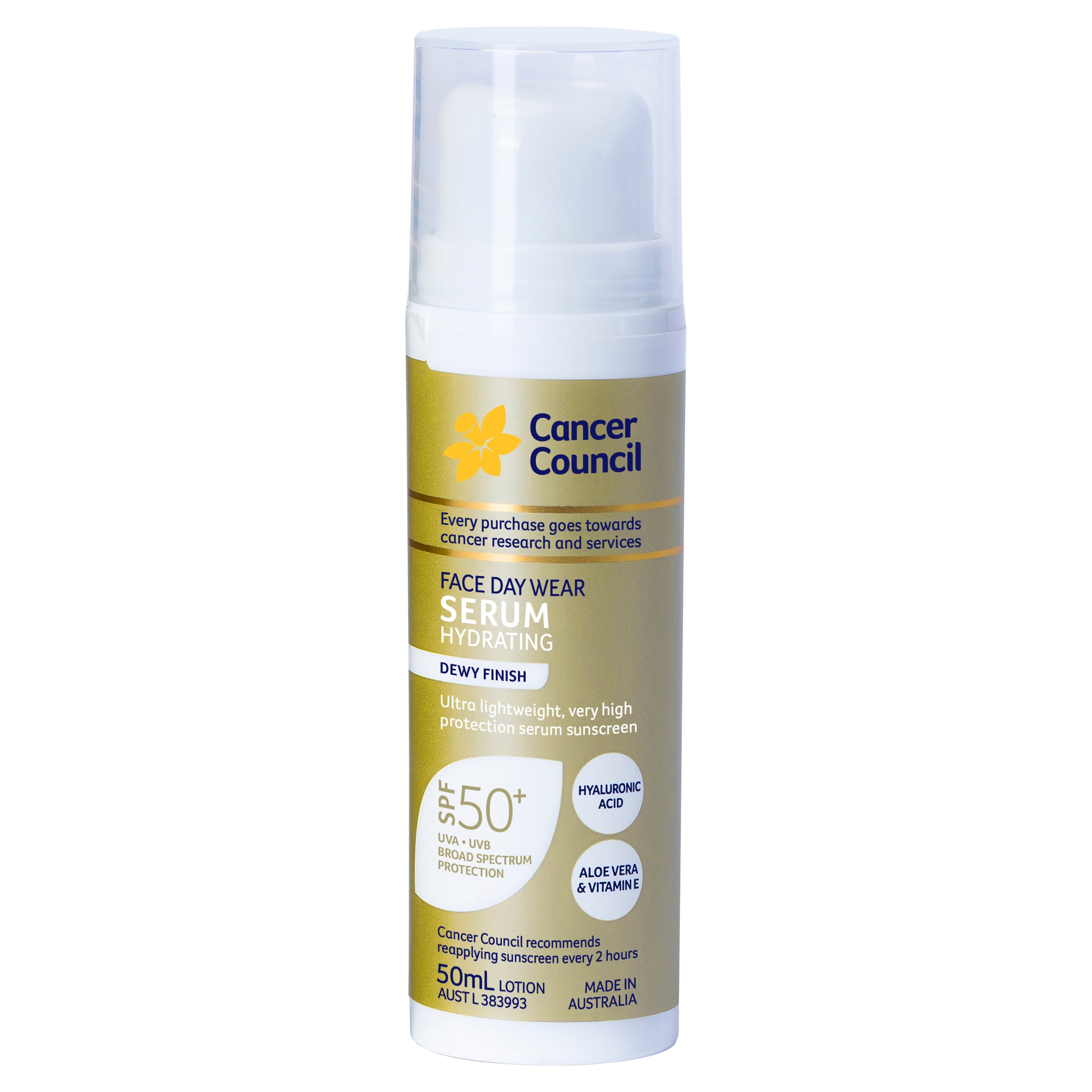 Cancer Council Face Day Wear Serum SPF50+ 50ml - Image 1