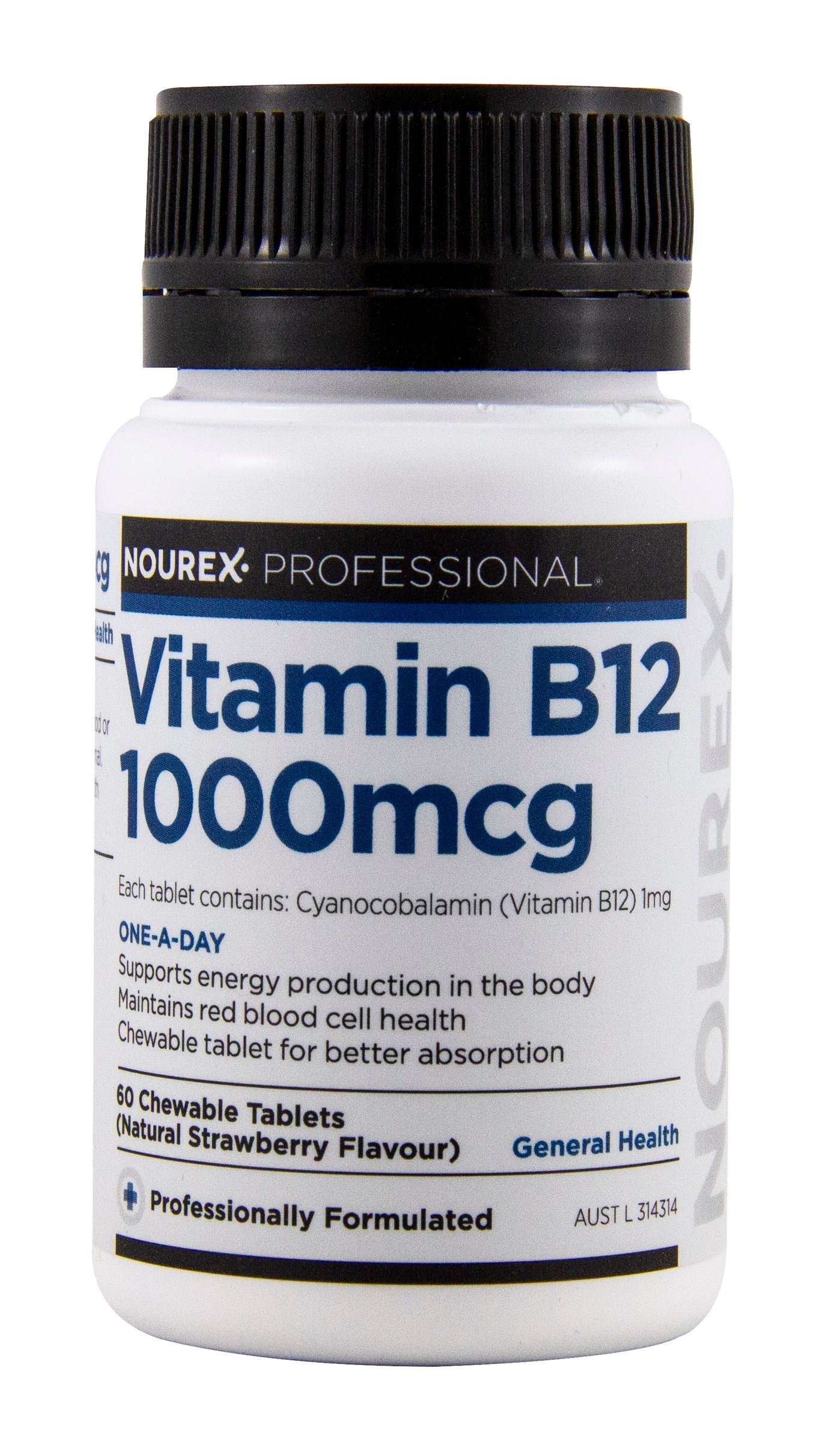 Nourex Professional Vitamin B12 1000mcg - 60 chewable tablets - Image 2