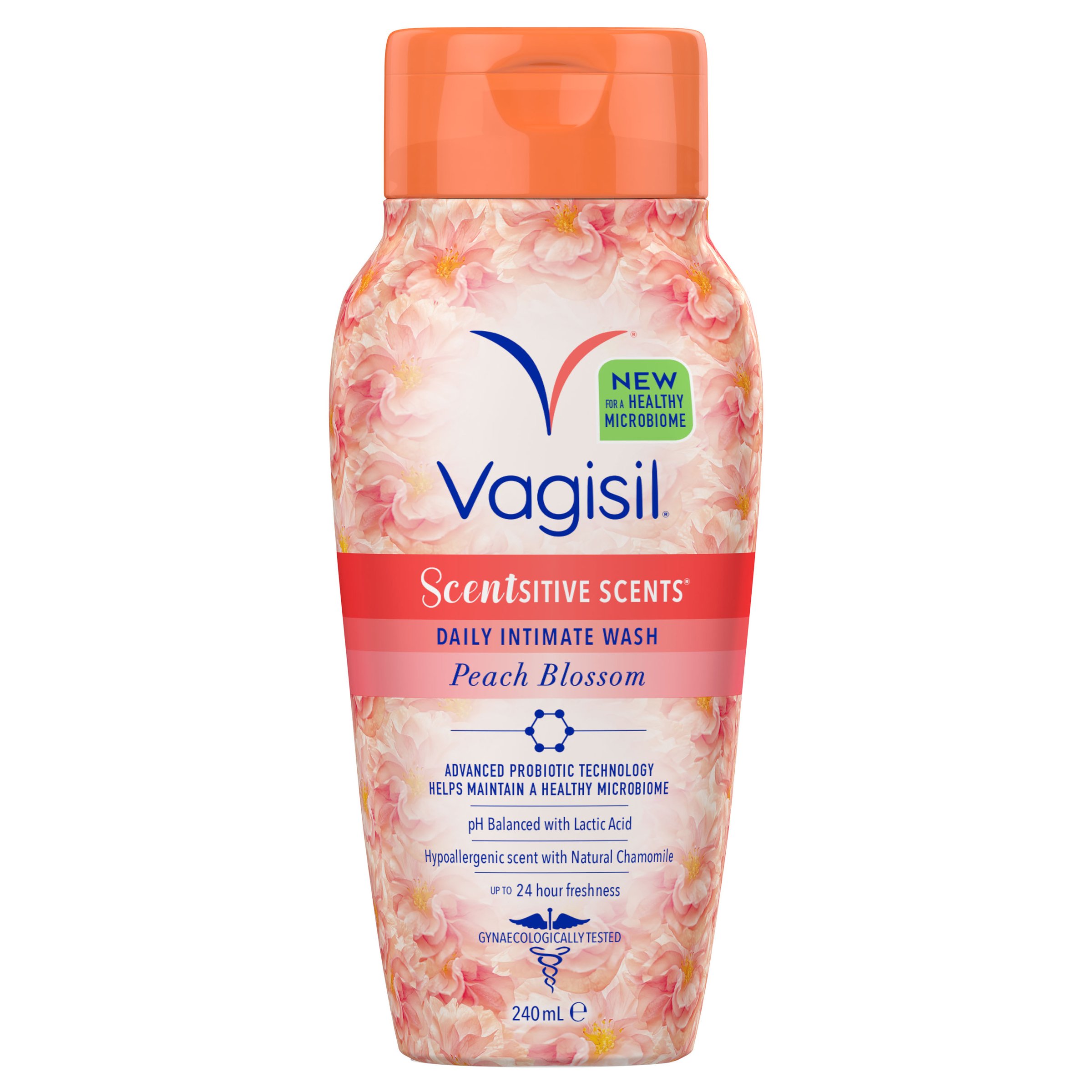 Vagisil Intimate Wash Scentsitive Secrets Peach Blossom 240ml - Image 1