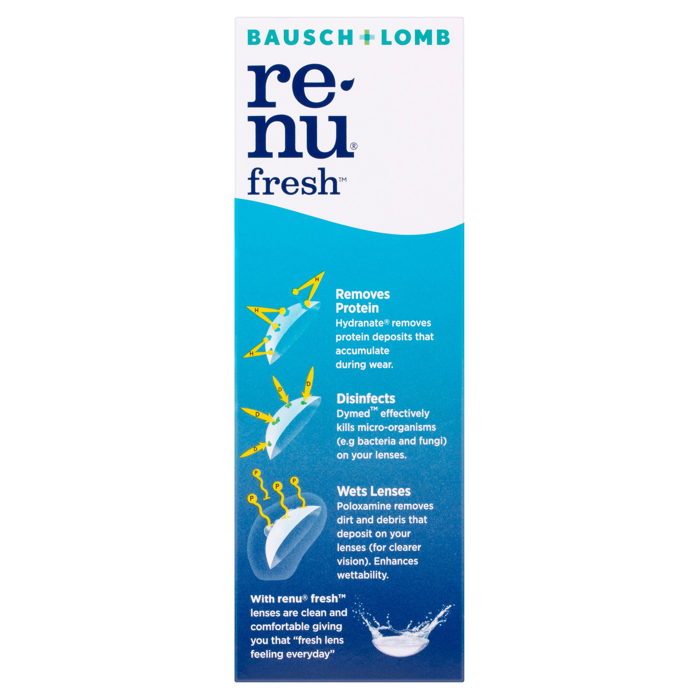 Bausch & Lomb Renu Fresh Multi Purpose Solution Contact Lense 120ml - Image 4