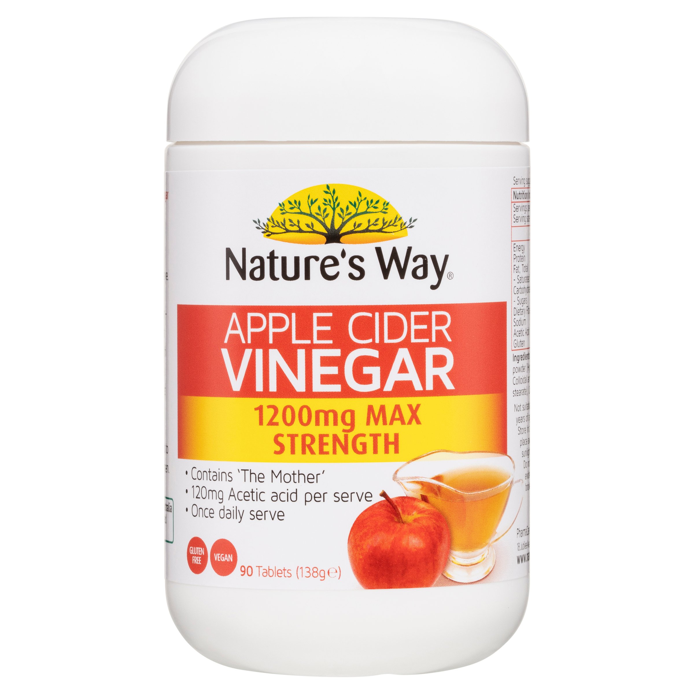 Nature's Way Apple Cider Vinegar 1200mg - 90 capsules - Image 1