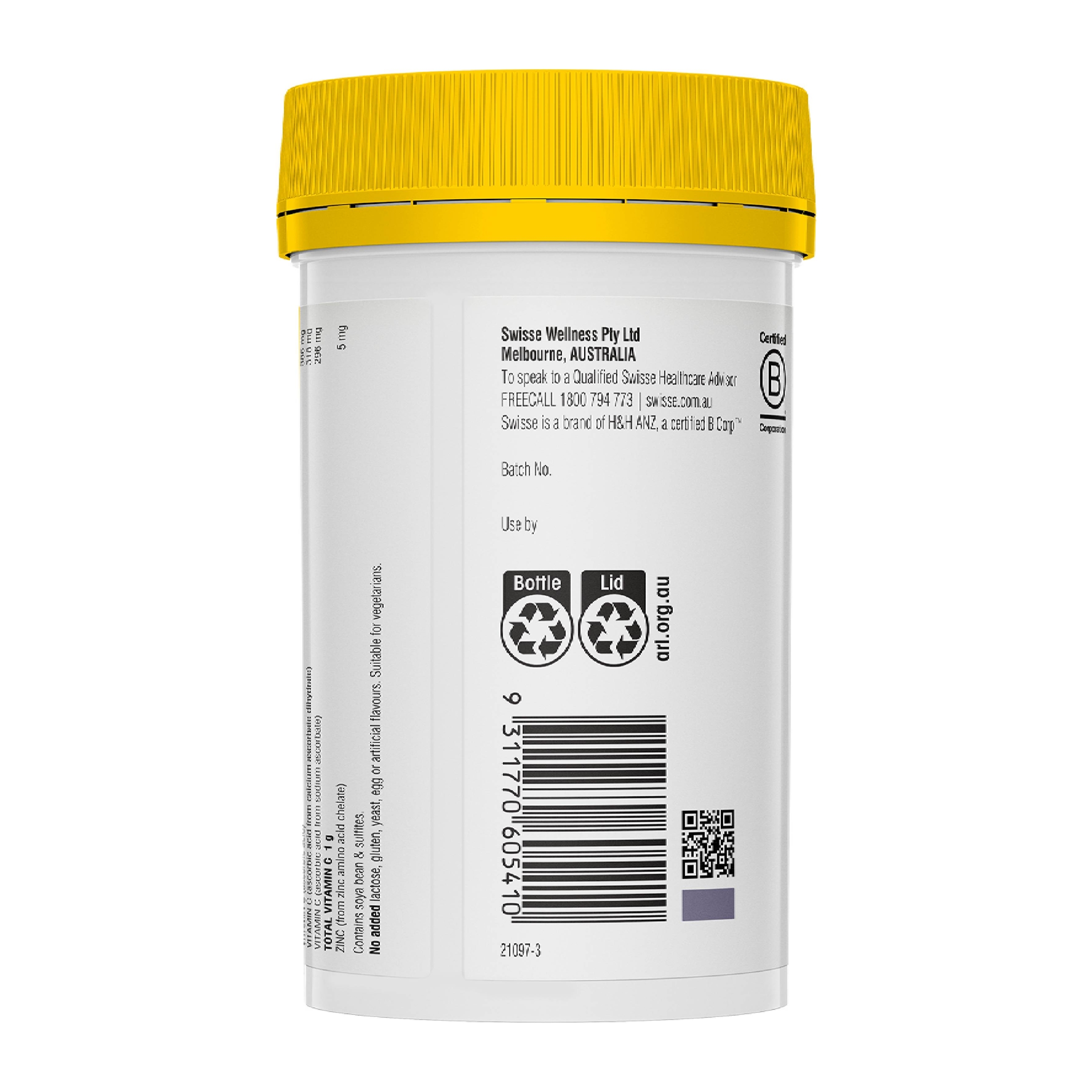 Swisse Ultiboost Vitamin C + Zinc Powder Orange 150g - Image 3