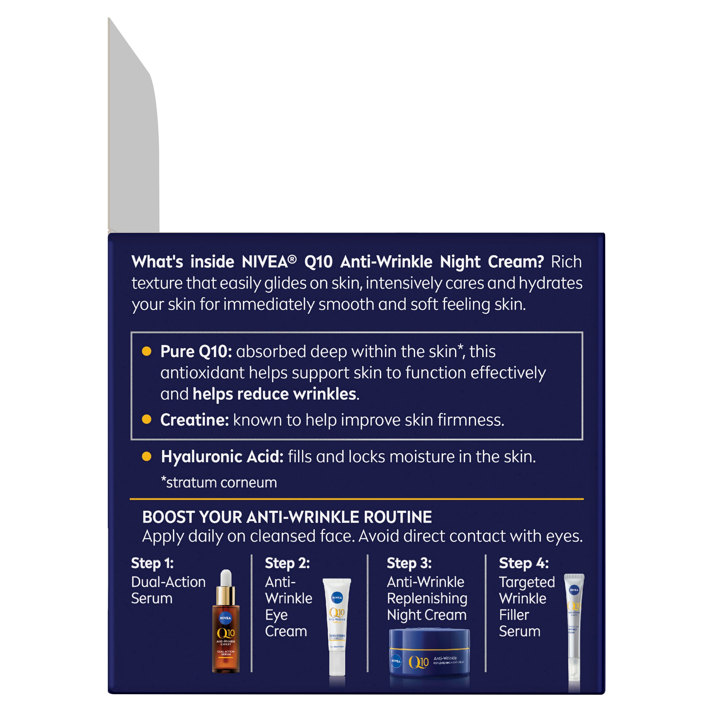 Nivea Q10 Anti-Wrinkle Replenishing Night Cream 50ml - Image 9