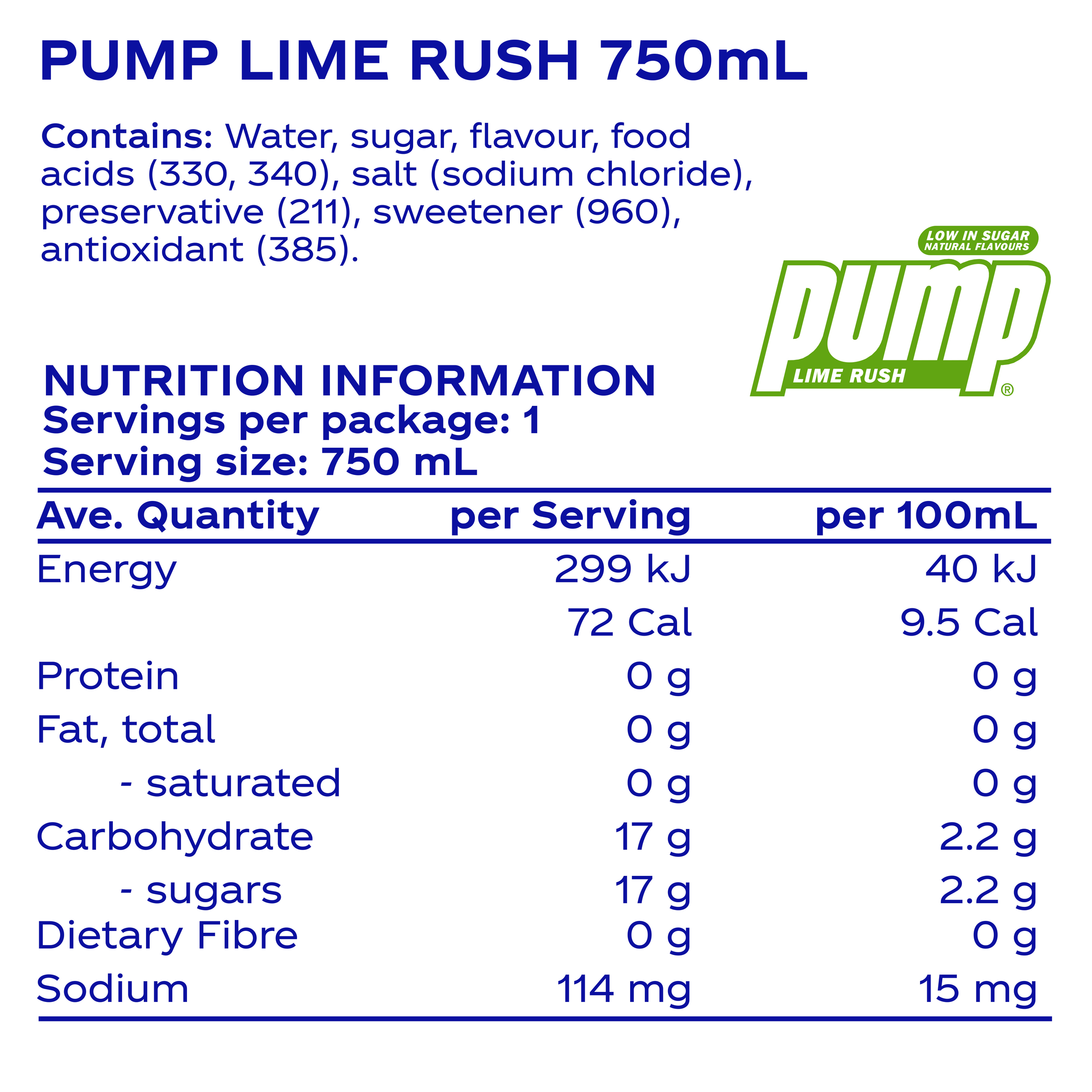 Pump Water Lime 750ml - Image 2