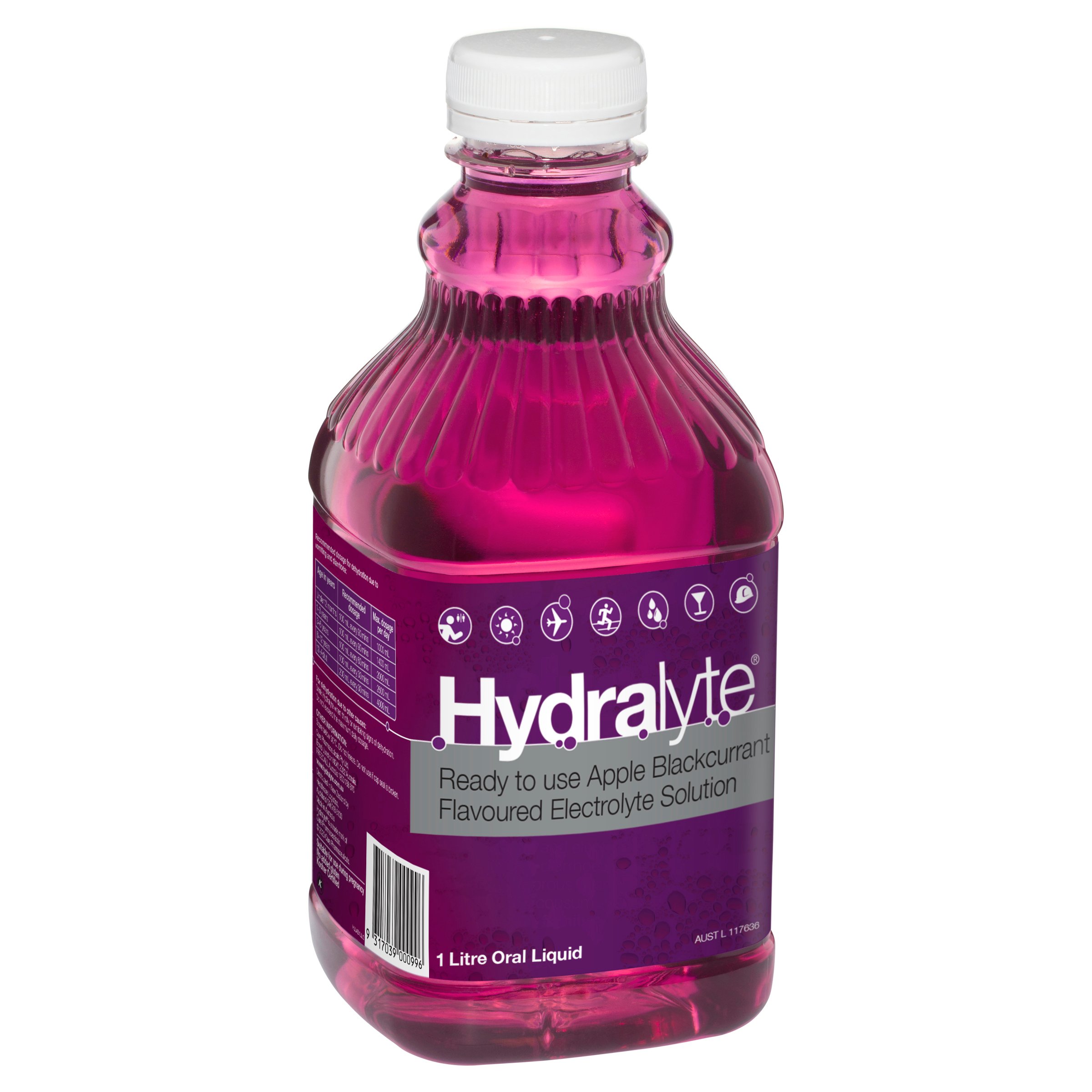 Hydralyte Ready to Use Liquid Apple/Blackcurrant Flavoured 1 litre - Image 5