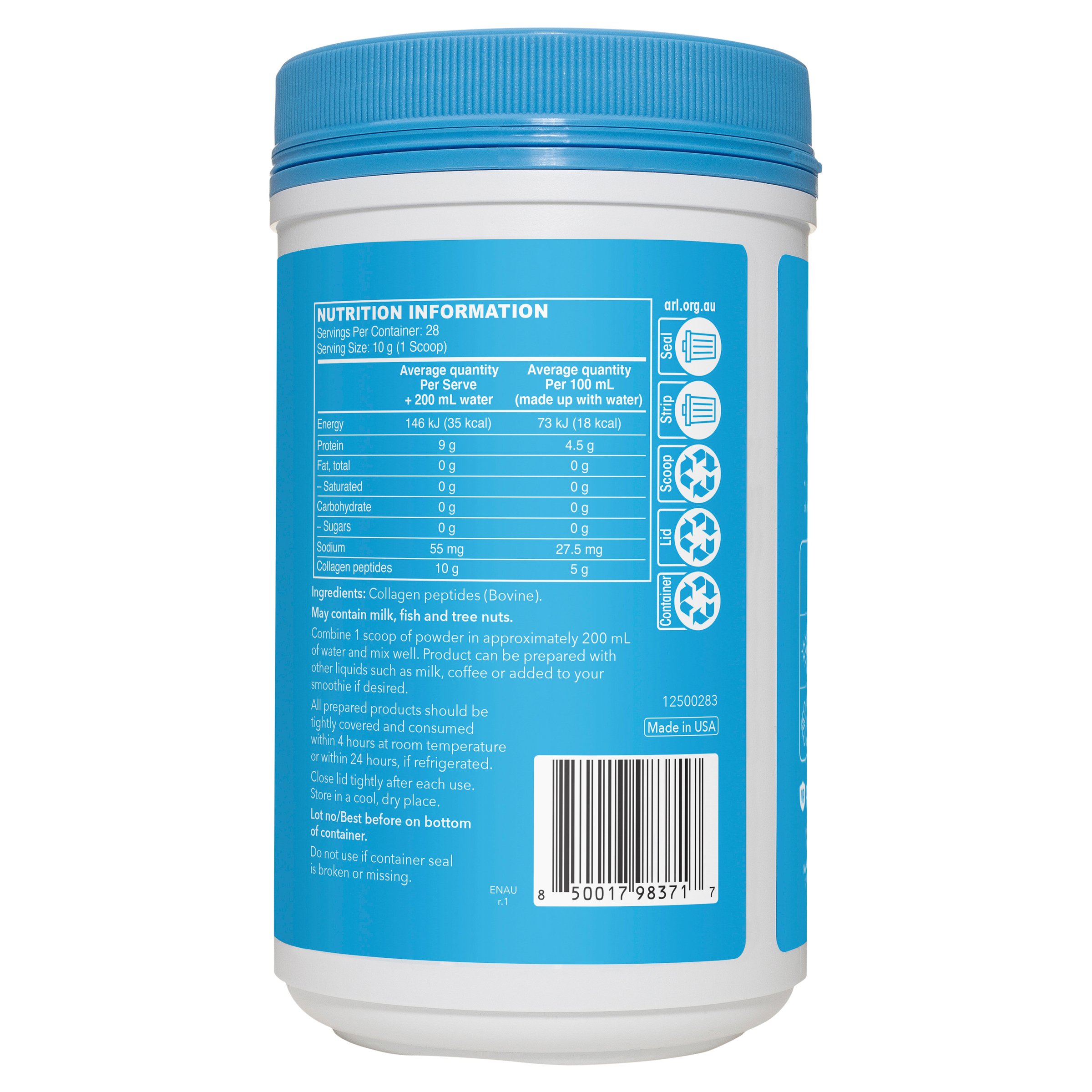 Vital Proteins Collagen Peptides Unflavoured 284g - Image 2