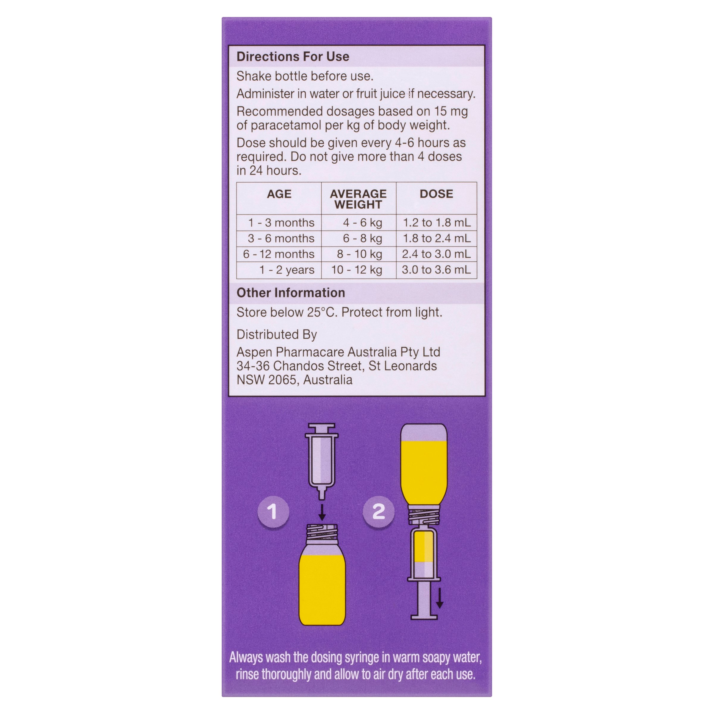 Dymadon Paracetamol for Kids 1 Month - 2 Years Strawberry 60ml - Image 2
