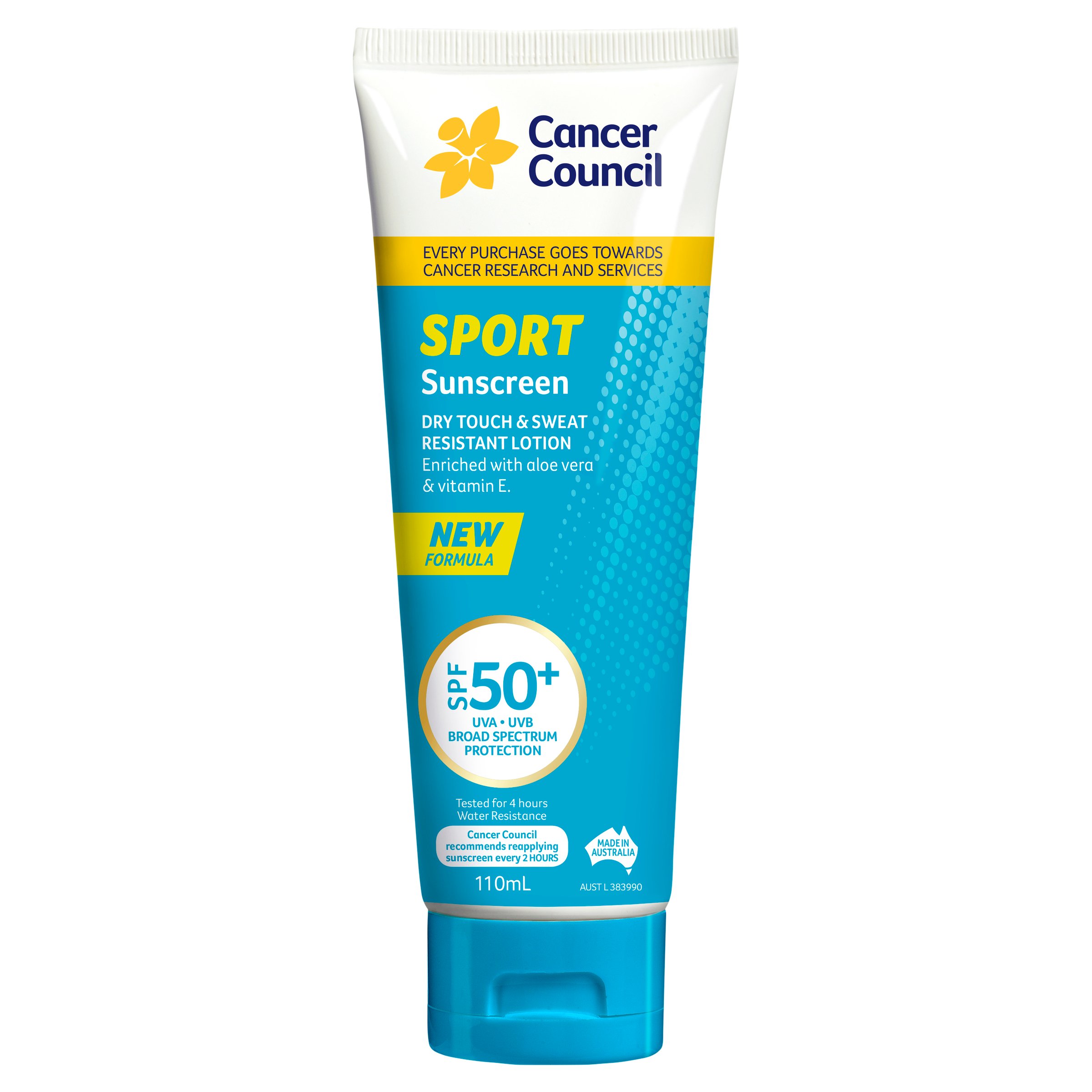 Cancer Council Sport Dry Touch SPF50+ 110ml - Image 1