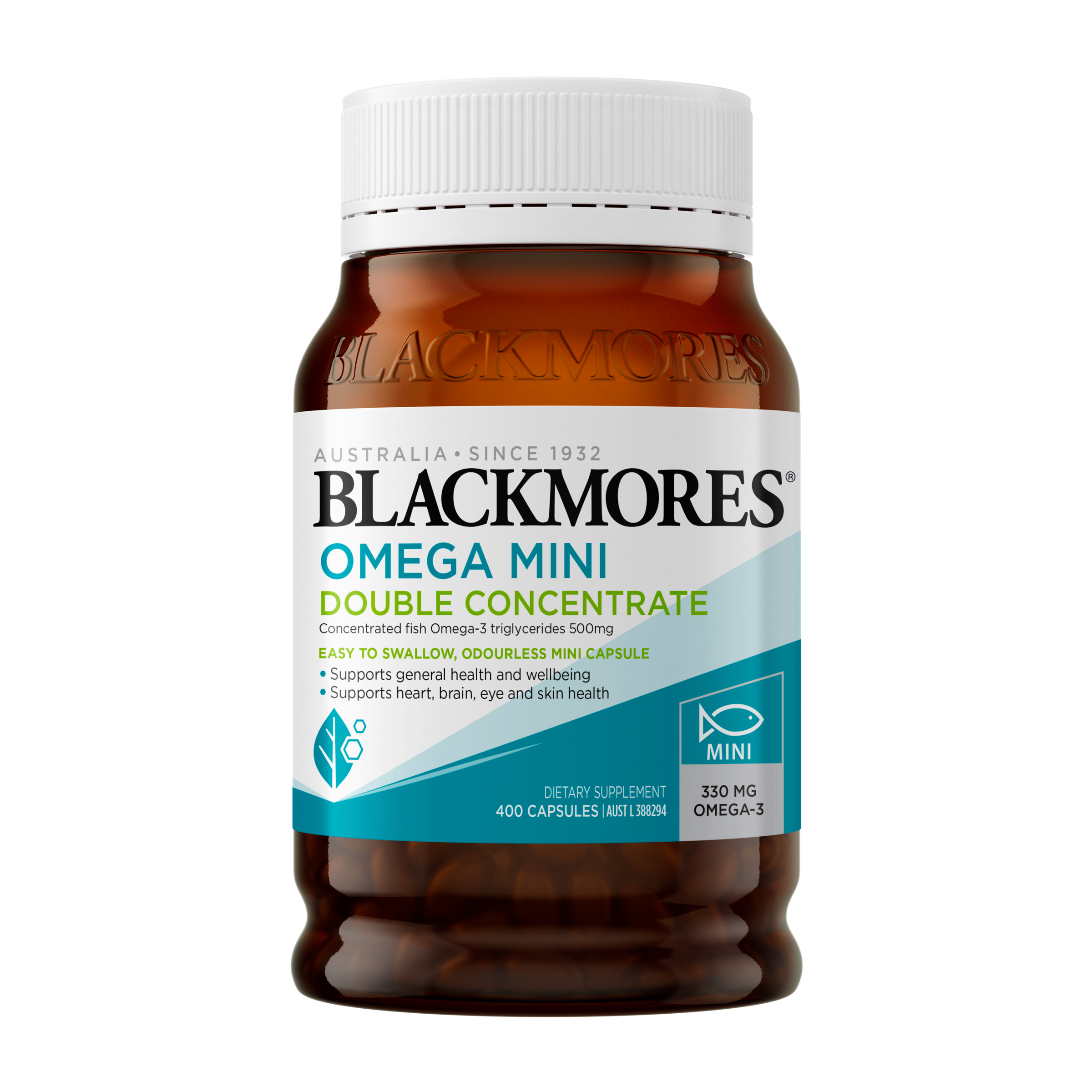 Blackmores Omega Mini Double Concentrate 400 capsules - Image 1