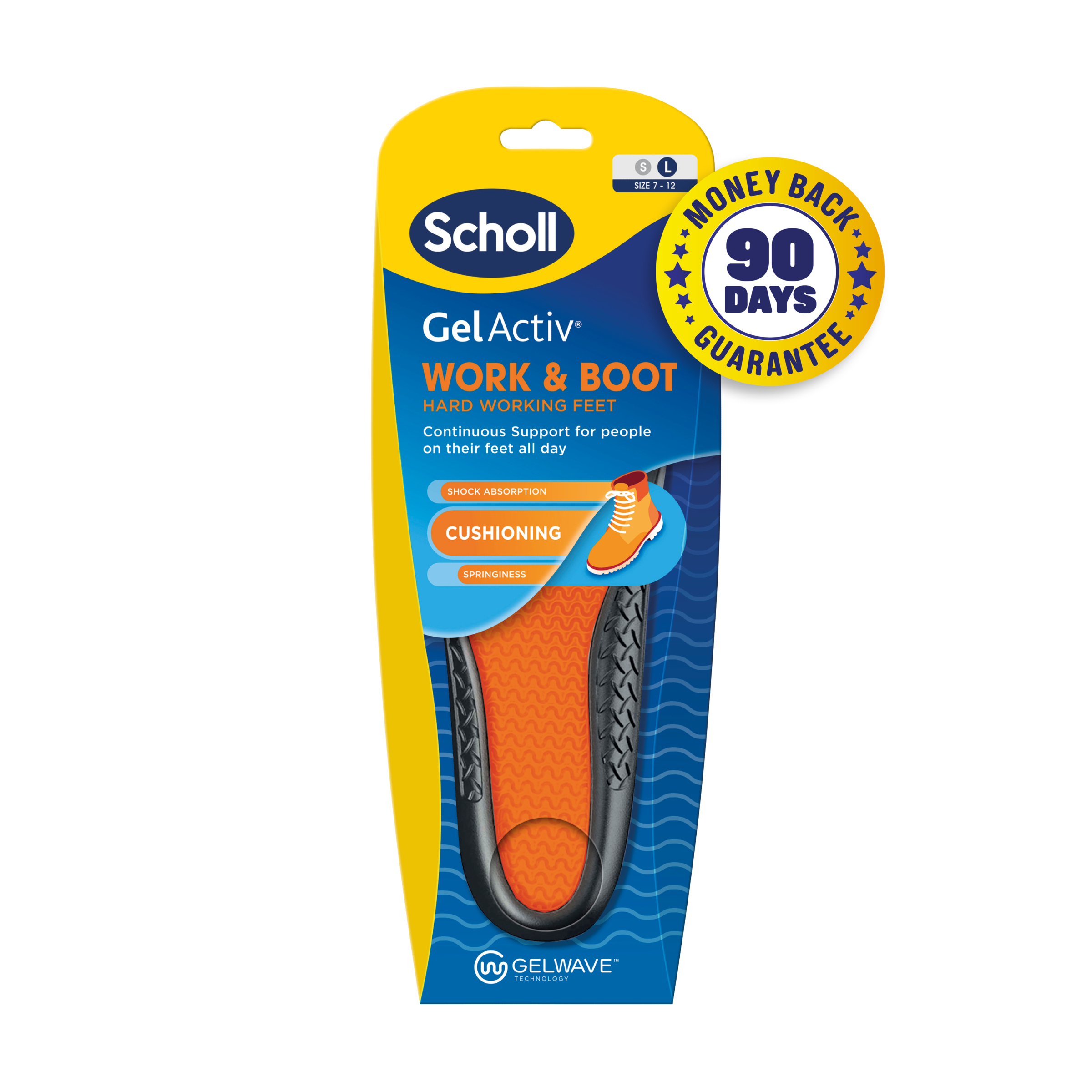Scholl Gel Activ Insole Work & Boot Large 1 each - Image 1