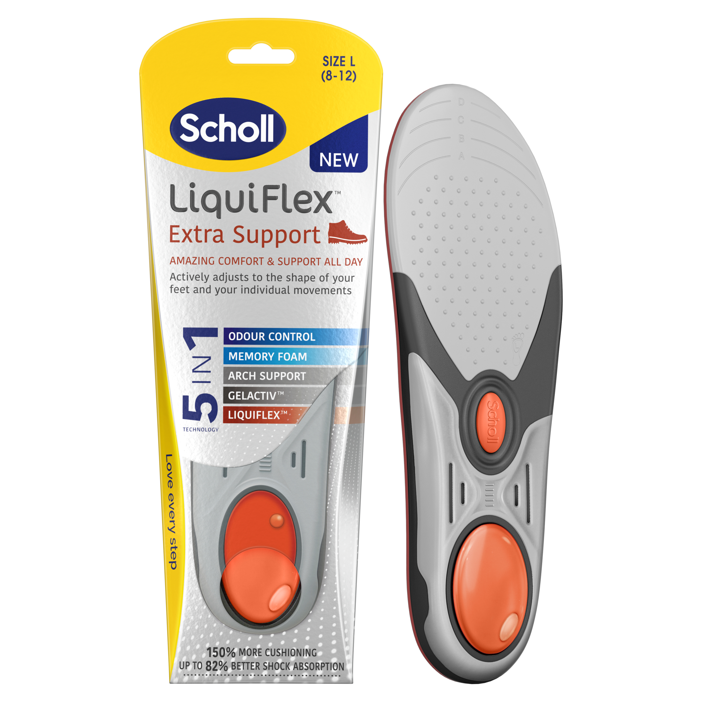 Scholl Liquiflex Extra Support Insole Large 1 pair - Image 8
