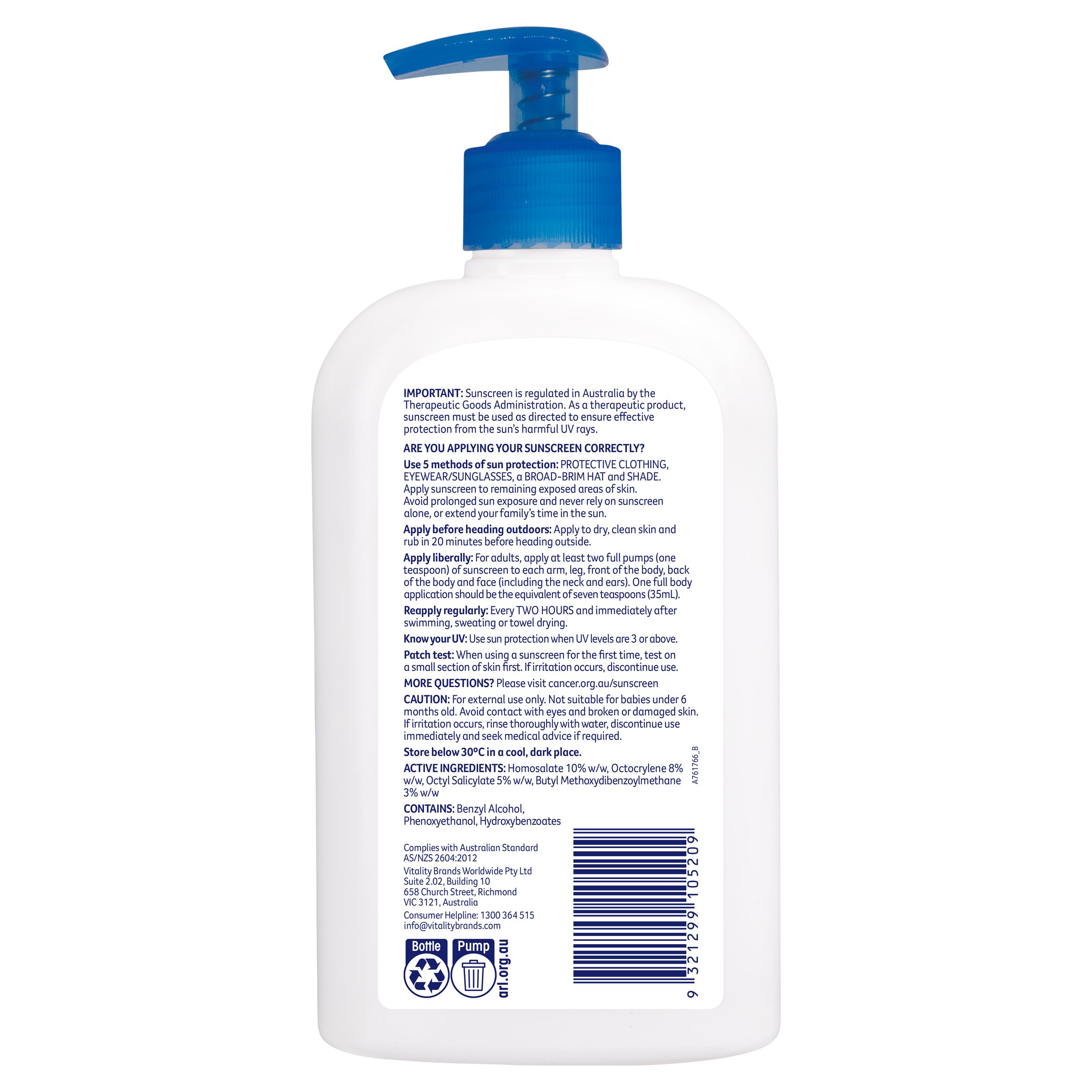 Cancer Council Ultra Sunscreen Pump SPF50+ - 500ml - Image 2