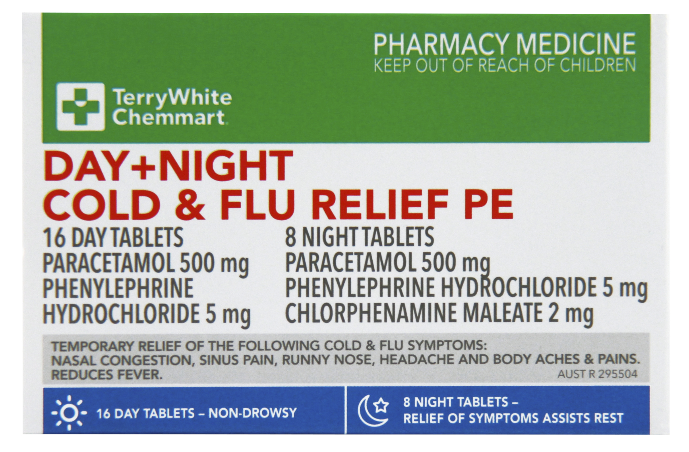 TerryWhite Chemmart Cold & Flu Relief Day & Night PE 24 tablets - Image 2