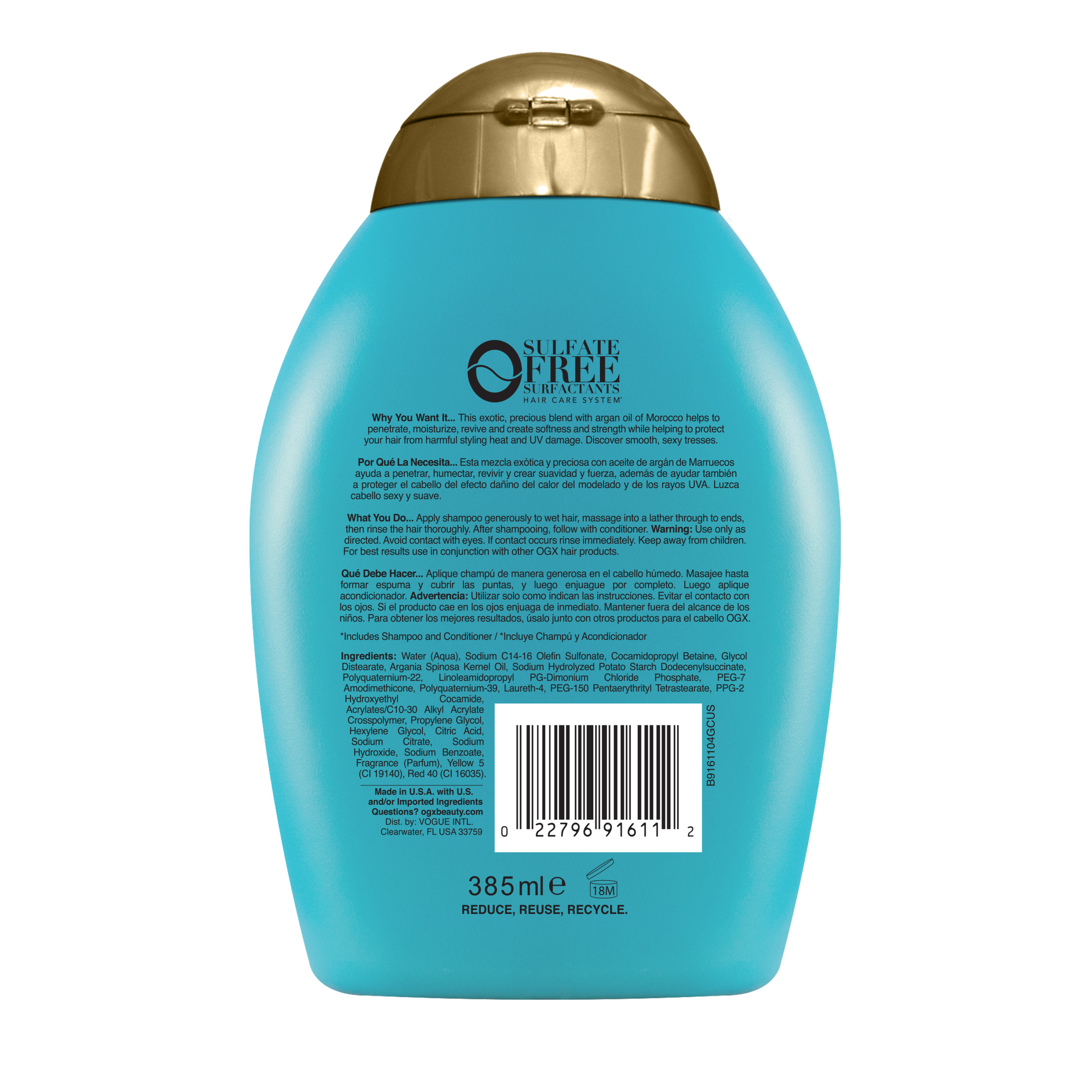 OGX Argan Oil Shampoo 385ml - Image 2