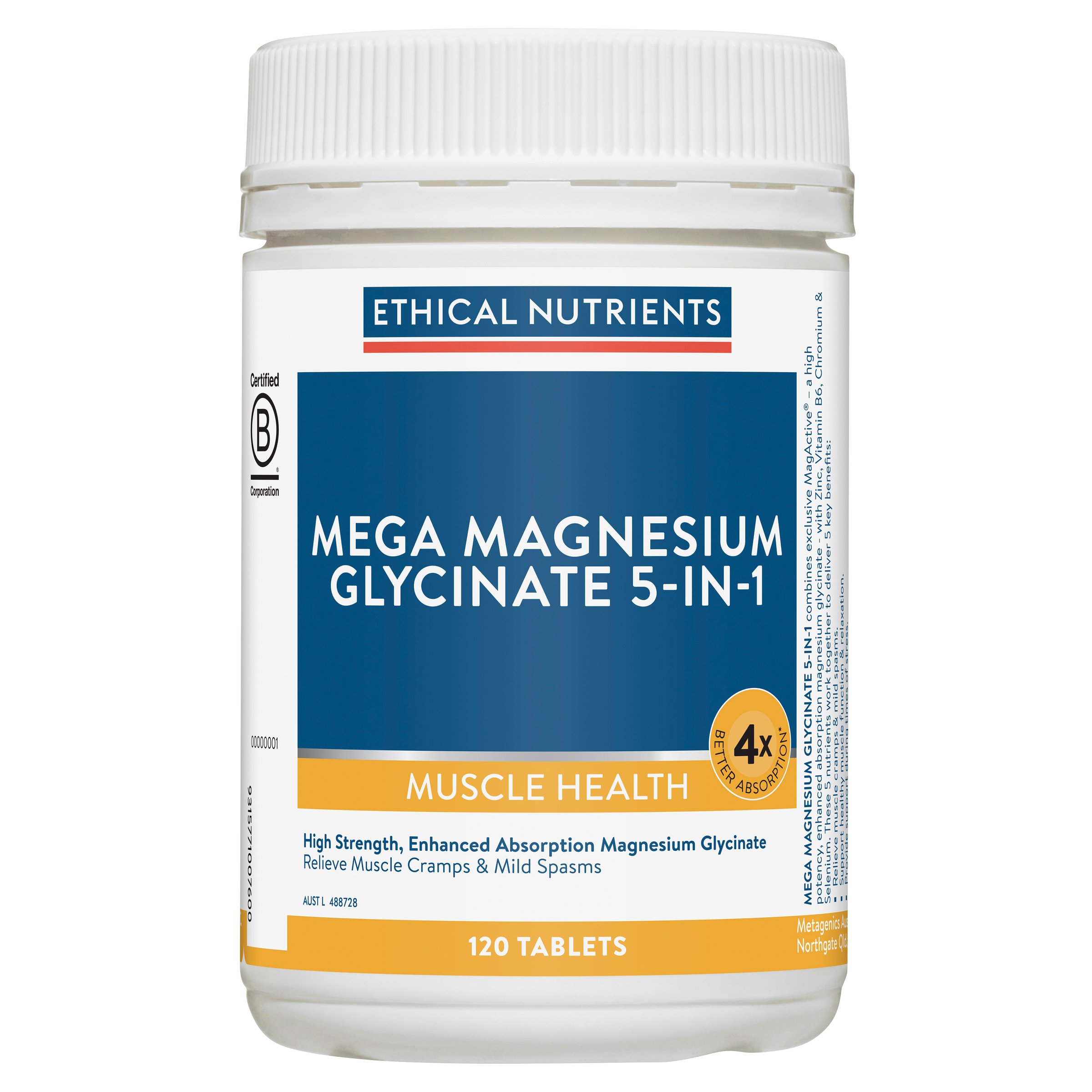 Ethical Nutrients Mega Magnesium 120 tablets - Image 1