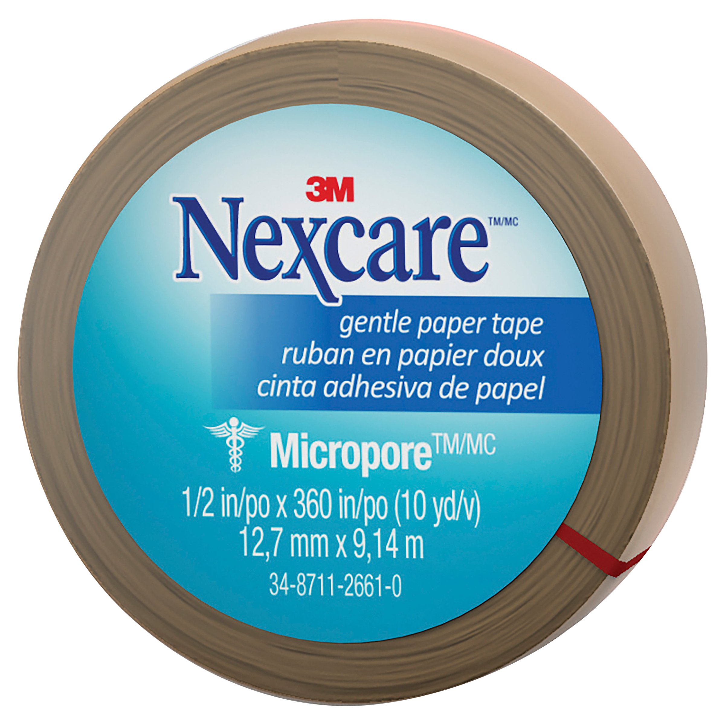Nexcare Micropore Paper Tape Tan 12.5mm - 1 roll - Image 1