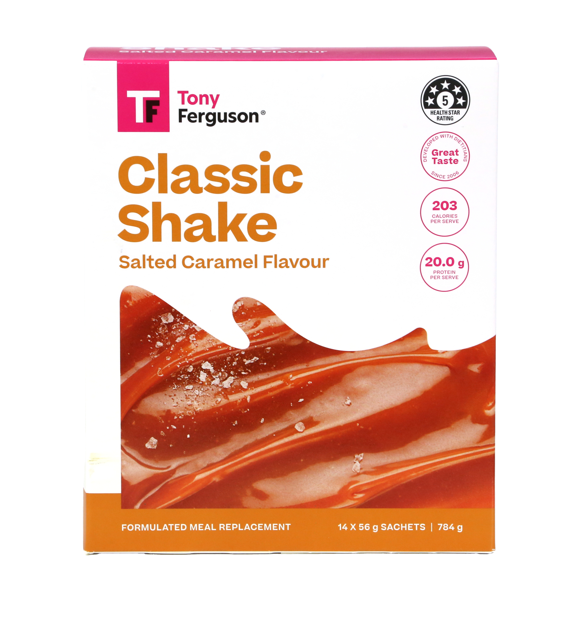 Tony Ferguson Classic Shake Salted Caramel 14 pack - Image 1